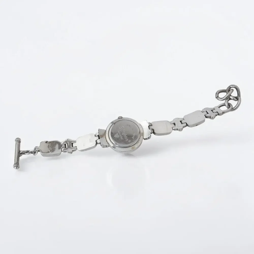 Brighton Nantucket Mixed Metal Watch Rope Detail Silver Gold Toggle Clasp 8